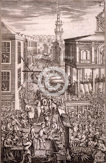 Borough High Street, Southwark, London, c1729. Artist: R Sheppard