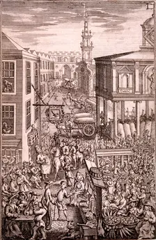 Borough High Street, Southwark, London, c1729. Artist: R Sheppard