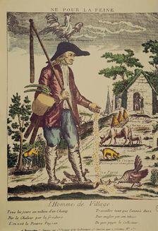 Born to suffer, allegory about the sad situation of the farmers before the 1789 French Revolution…