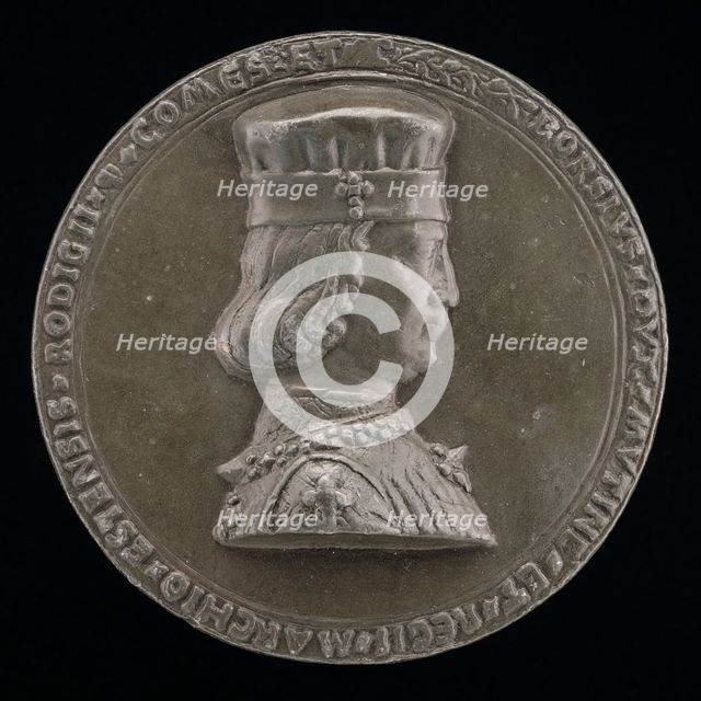 Borso d'Este, 1413-1471, Marquess of Ferrara 1450, Duke of Modena and Reggio 1452 [obv], 1460. Creator: Jacopo Lixignolo.