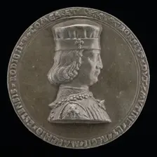 Borso d'Este, 1413-1471, Marquess of Ferrara 1450, Duke of Modena and Reggio 1452 [obv], 1460. Creator: Jacopo Lixignolo