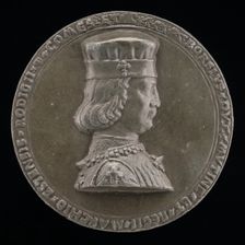 Borso d'Este, 1413-1471, Marquess of Ferrara 1450, Duke of Modena and Reggio 1452 [obv], 1460. Creator: Jacopo Lixignolo
