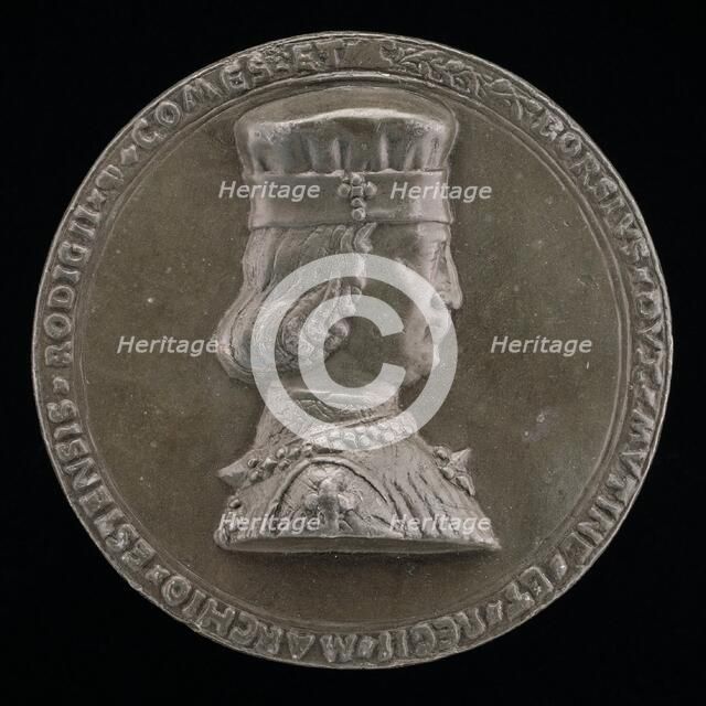 Borso d'Este, 1413-1471, Marquess of Ferrara 1450, Duke of Modena and Reggio 1452 [obv], 1460. Creator: Jacopo Lixignolo.