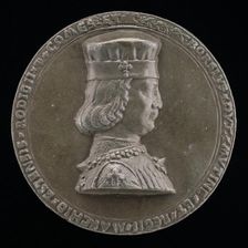 Borso d'Este, 1413-1471, Marquess of Ferrara 1450, Duke of Modena and Reggio 1452 [obv], 1460. Creator: Jacopo Lixignolo