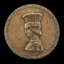 Borso d'Este, 1413-1471, Marquess of Ferrara 1450, Duke of Modena...[obverse], c. 1475/1505. Creator: Unknown