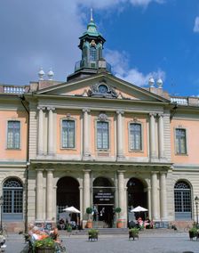 Borsen (old Stock Exchange) and Nobel Museum, Stockholm, Sweden. Creator: Peter Thompson