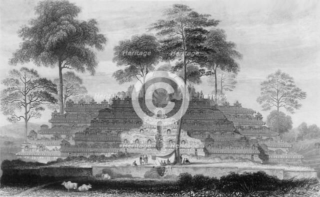 'Borro Boedoor', 1845. Creator: William Purser.