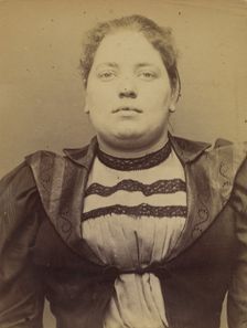 Borreman. Léontine, Eugénie. 23 ans, née à Paris le 25/12/70. Papetière. Anarchiste. 13/3/..., 1894. Creator: Alphonse Bertillon