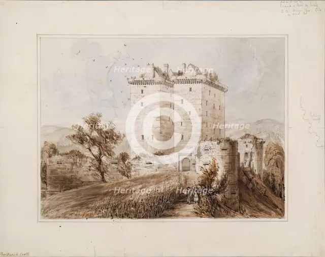 Borthwick Castle, 1848-1852. Creator: Robert William Billings.