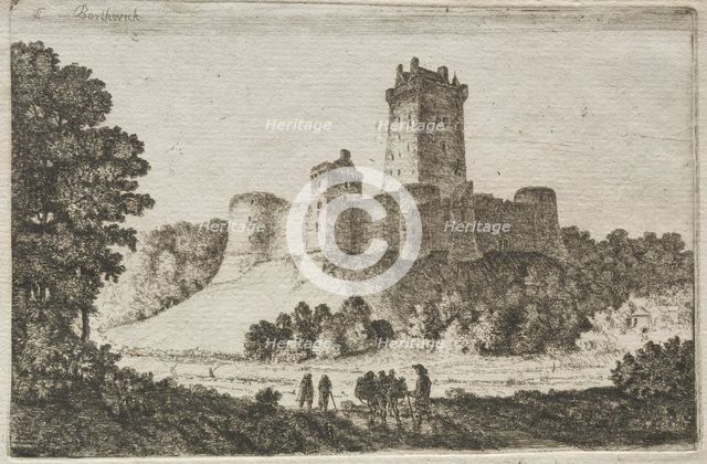 Borthwick Castle from the East. Creator: John Clerk of Eldin (British, 1728-1812).