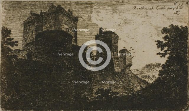 Borthwick Castle from the Southwest, n.d. Creator: John Clerk.