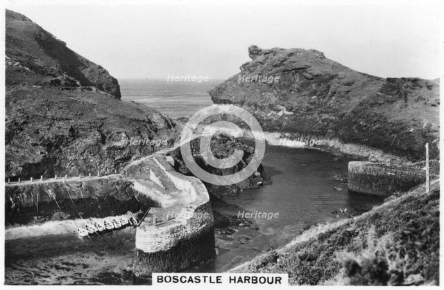 Boscastle Harbour, Cornwall, 1937. Artist: Unknown