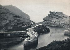 Boscastle - View of the Harbour 1895
