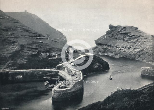 'Boscastle - View of the Harbour', 1895. Artist: Unknown.