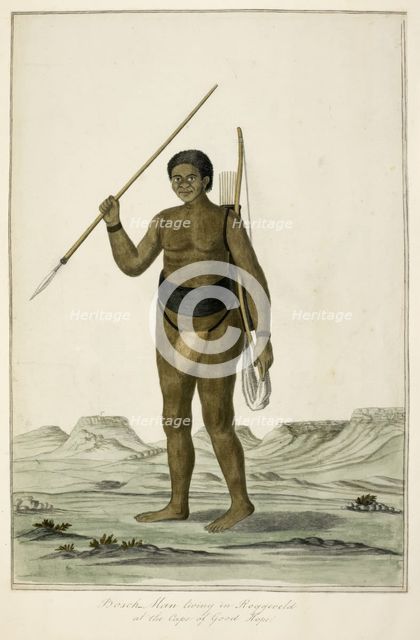 Bosch Man living in the Roggeveld [Rogefeldt], at the Cape of Good Hope, c1776-1777.  Creator: Johannes Schemaker.