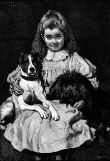 "Bosom Friends" - by C. T. Garland, in the Royal Academy Exhibition, 1890. Creator: P Naumann