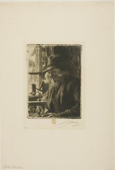Bosl Anders, Clockmaker at Mora, 1907. Creator: Anders Leonard Zorn