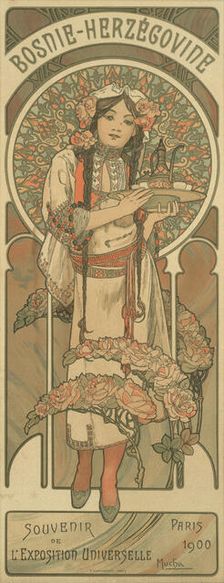 Bosnie-Herzégovine. L'exposition universelle, Paris, 1900, 1900. Creator: Mucha, Alfons Marie (1860-1939)