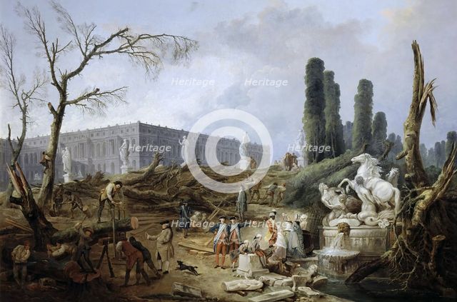 Bosquet des Bains d'Apollon. Artist: Robert, Hubert (1733-1808)