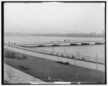 Boston, Mass. and Harvard Bridge from across Charles River, c1904. Creator: Unknown