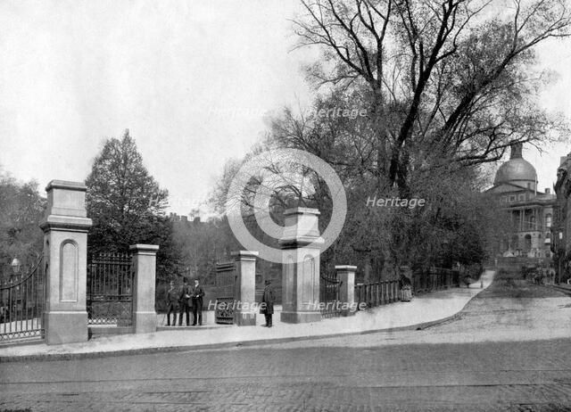 Boston Common, Boston, Massachusetts, USA, 1893.Artist: John L Stoddard