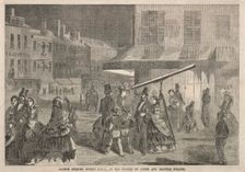 Boston Evening Street Scene, at Corner of Court and Brattle Streets, 1857. Creator: Winslow Homer (American, 1836-1910)