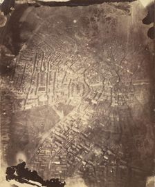 Boston from a Hot-Air Balloon, 1860s. Creator: James Wallace Black