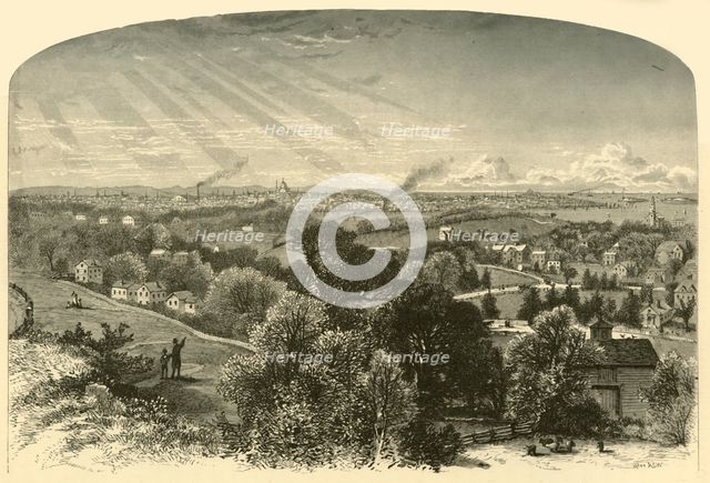 'Boston, from Mount Bowdoin', 1874.  Creator: W. Roberts.