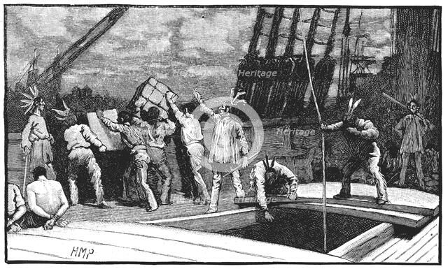 Boston Tea Party, 26 December 1773. Artist: Unknown