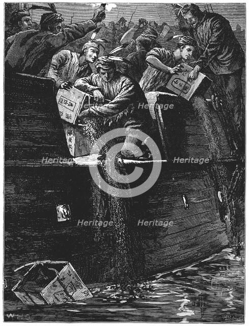 Boston Tea Party, 26 December 1773. Artist: Unknown