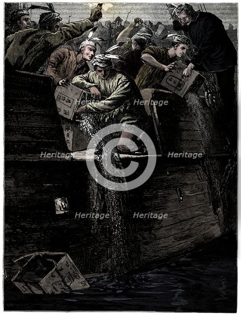 Boston Tea Party, 26 December 1773. Artist: Unknown.