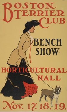 Boston terrier club, c1887 - 1922. Creator: Unknown