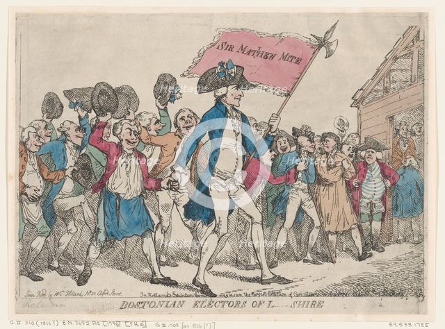 Bostonian Electors of L-Shire, 1790., 1790. Creator: Thomas Rowlandson.