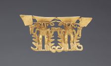 Bat-Nosed Figures Pendant, 1000-1550. Creator: Unknown