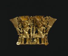 Bat-Nosed Figures Pendant, 1000-1550. Creator: Unknown