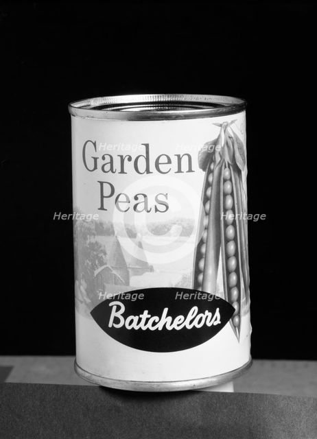 Batchelors Garden Peas tin, 1963.  Creator: Michael Walters.