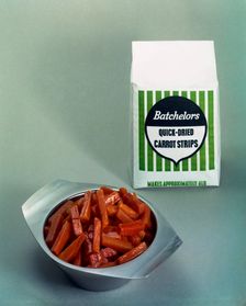 Batchelors Quick Dried Carot Strips, 1966. Creator: Michael Walters