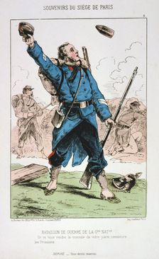 Bataillon de Guerre de la Garde Nationale Siege of Paris, 1870-1871. Artist: Anon