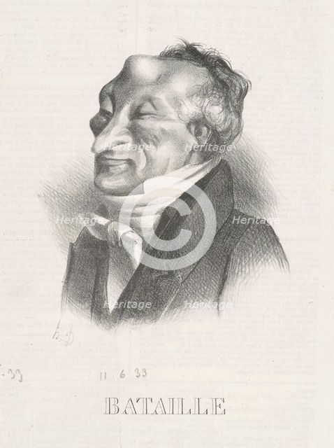Bataille (Alex. Simon Pataille), 19th century. Creator: Honore Daumier.