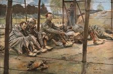 'Bataille de la Somme; Officiers allemands prisonniers 1916 (1924). Creator: Francois Flameng
