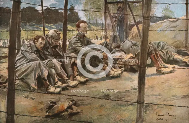 ''Bataille de la Somme; Officiers allemands prisonniers', 1916 (1924). Creator: Francois Flameng.