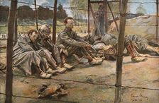 'Bataille de la Somme; Officiers allemands prisonniers 1916 (1924). Creator: Francois Flameng