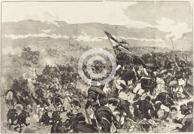 Bataille de Plevna. Le 30 Juillet, Attaque des Hauteurs..., 1883/1890. Creator: Daniel Urrabieta Vierge.