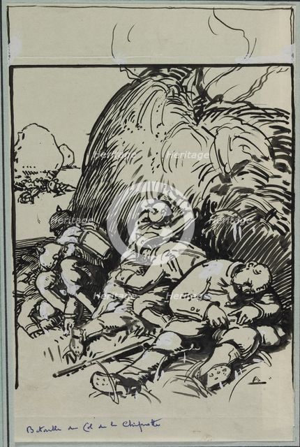 Bataille du Col de la Chiprotte, 1914. Creator: Auguste Louis Lepère (French, 1849-1918).