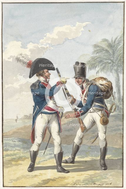 Batavian Colonial Infantry of the Cape of Good Hope, 1806. Creator: Jan Antony Langendijk.