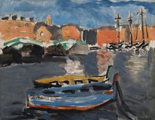 Bateau camouflé au port de Marseille, 1917. Creator: Matisse, Henri (1869-1954)