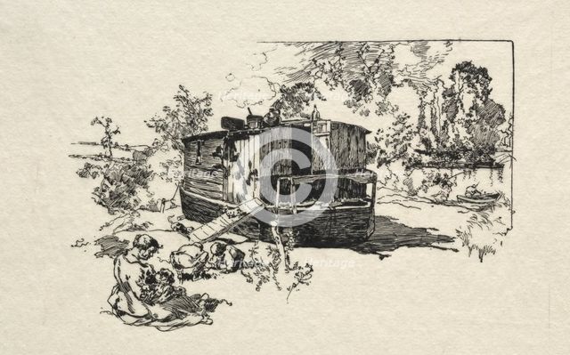 Bateau logement. Creator: Auguste Louis Lepère (French, 1849-1918).