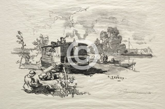 Bateau logement. Creator: Auguste Louis Lepère (French, 1849-1918).
