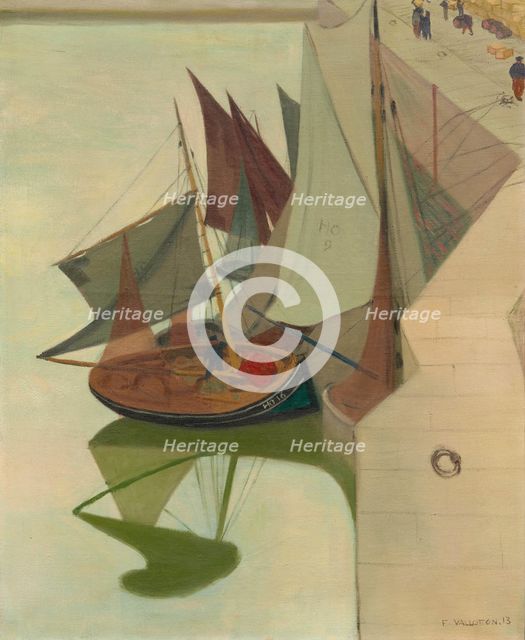 Bateaux à quai, Honfleur, 1913. Creator: Vallotton, Felix Edouard (1865-1925).