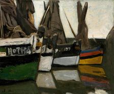 Bateaux de pêche á Honfleur (Fishing boats in Honfleur), ca 1866. Creator: Monet, Claude (1840-1926)